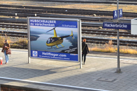 Heliflieger.com an der S-Bahn-Station Hackerbrücke in München