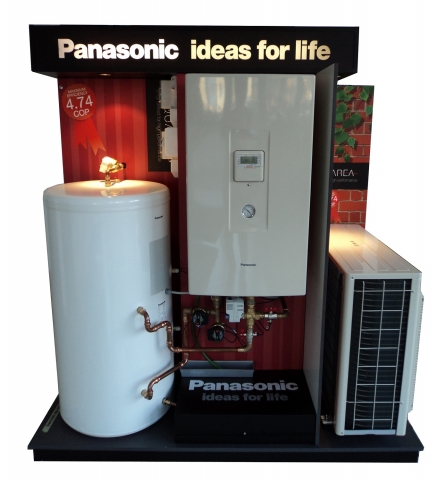 Panasonic Aquarea Wärmepumpen-Messestand von Adunos