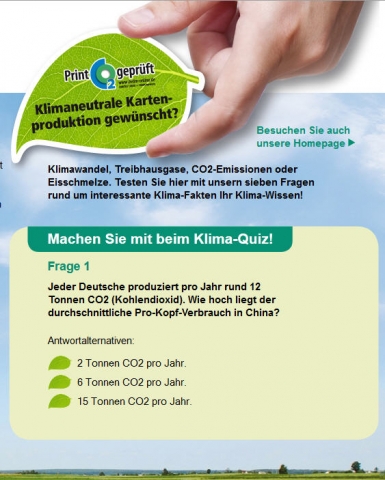 Das Klima-Quiz im Internet Das Klima-Quiz im Internet