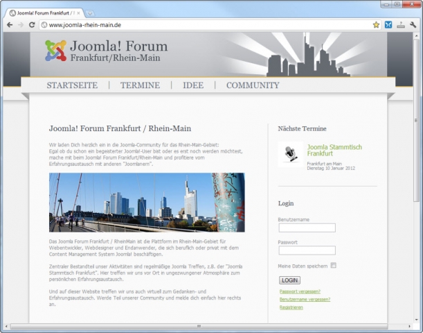 Netzwerk für Webmaster: Joomla! Forum Frankfurt / Rhein-Main bietet neue, kostenlose Online-Communit