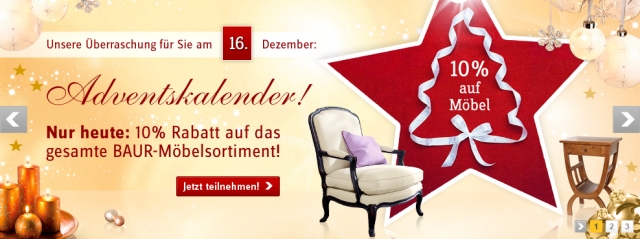 BAUR-Adventskalender vom 16. Dezember BAUR-Adventskalender vom 16. Dezember