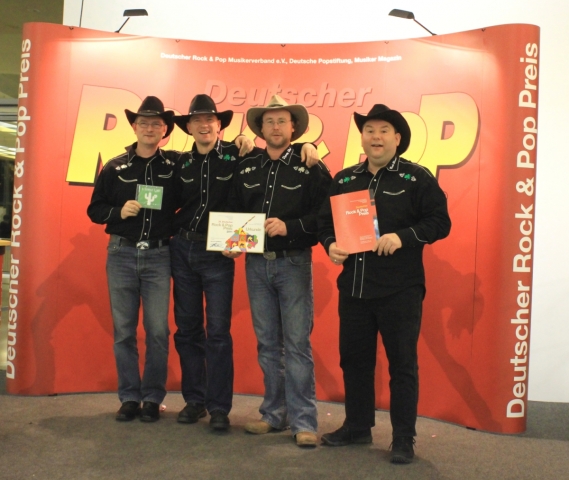 Preisträger Deutscher Rock und Pop Preis 2011 Celtic Cowboys ohne Perkussionist Andreas Schürmann