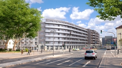 Im Auftrag der Oskar 3 GmbH baut WOLFF&MÜLLER das ehemalige Zentrale Arbeitsamt in Frankfurt zu eine Im Auftrag der Oskar 3 GmbH baut WOLFF&MÜLLER das ehemalige Zentrale Arbeitsamt in Frankfurt zu eine