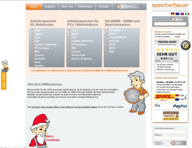 Live-Chat auf speicherbauer.de Live-Chat auf speicherbauer.de