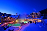 Abendstimmung  mit Außenbecken (Reiter's Posthotel Achenkirch)