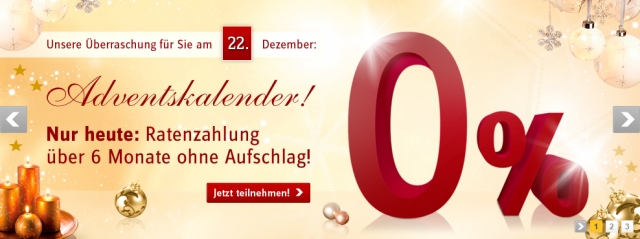 BAUR-Adventskalender vom 22. Dezember