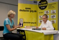 Olympiasiegerin Anja Fichtel beim GVG-Goldschmied. Foto:  D