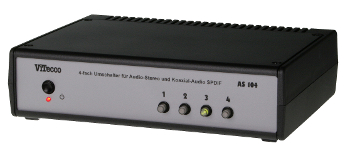 SPDIF Umschalter / Audio Umschalter AS 104 von ViTecco SPDIF Umschalter / Audio Umschalter AS 104 von ViTecco