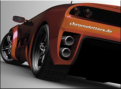 3D-Chrombuchstaben- und Symbole