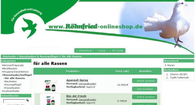Röhnfried Tauben Shop Röhnfried Tauben Shop