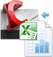 Symbolische Darstellung des Excel-Civil-Imports Symbolische Darstellung des Excel-Civil-Imports