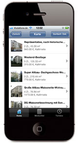 Darstellung der Suchergebnisse in Listenform oder als Karte. Merkzettel- und Terminfunktion. Darstellung der Suchergebnisse in Listenform oder als Karte. Merkzettel- und Terminfunktion.
