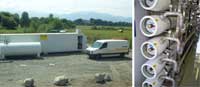 Bild: Mobile HAASE UO-Containeranlage im Einsatz auf Deponie in Frankreich Bild: Mobile HAASE UO-Containeranlage im Einsatz auf Deponie in Frankreich