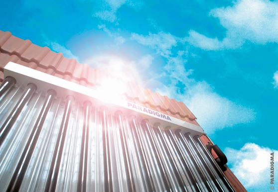 Die hocheffizienten Vakuumröhrenkollektoren fangen selbst  kleinste Sonnenstrahlen ein.