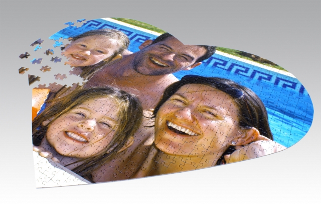 Fotopuzzle in Herzform mit 600 Teilen