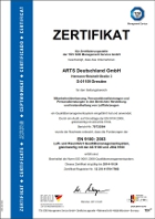 EN 9100 Zertifizierung (bitte Bildquelle ARTS Deutschland GmbH angeben)