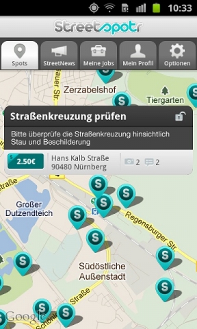 Mikrojobbing- App von Streetspotr Mikrojobbing- App von Streetspotr