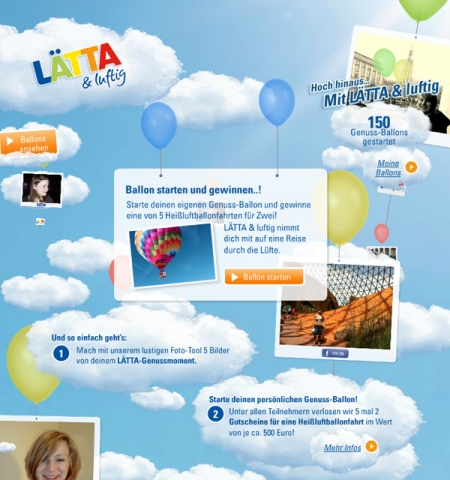 Pünktlich zum Produktlaunch der neuen LÄTTA&luftig sind nun auch die Facebook-Fans gefragt - denn LÄ Pünktlich zum Produktlaunch der neuen LÄTTA&luftig sind nun auch die Facebook-Fans gefragt - denn LÄ