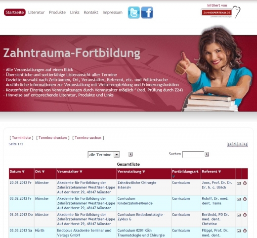 Bild der Website Zahntrauma-Fortbildung Bild der Website Zahntrauma-Fortbildung