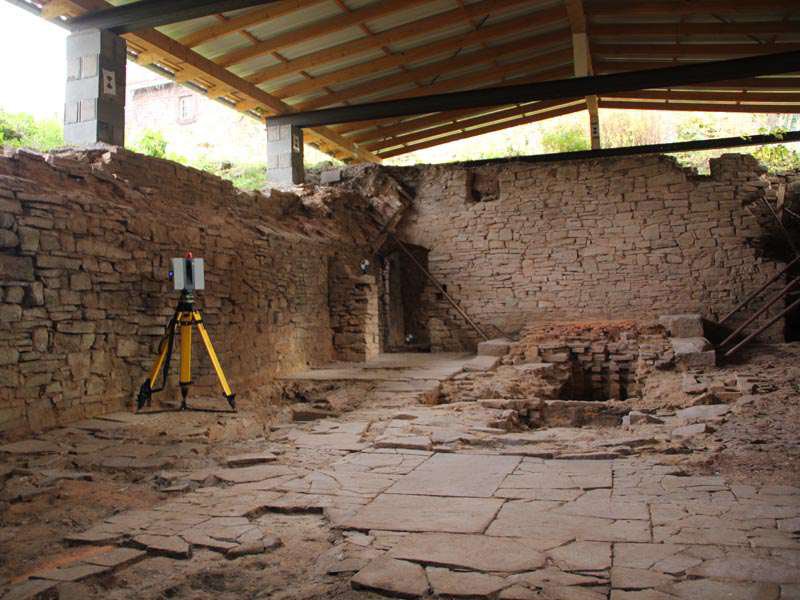3D-Laserscan der Überreste der Brennöfen und des Brennhauses 3D-Laserscan der Überreste der Brennöfen und des Brennhauses