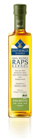 Einer der DLG-Gewinner: Teutoburger Bio-Raps-Kernöl Einer der DLG-Gewinner: Teutoburger Bio-Raps-Kernöl