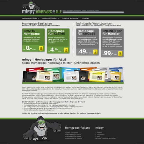 Miepy Homepages gratis oder zum Mieten Miepy Homepages gratis oder zum Mieten