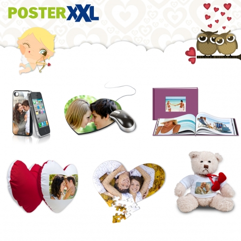 Foto-Geschenke von Herzen gibt es im Valentinstags-Shop von posterXXL (Quelle: posterXXL). Foto-Geschenke von Herzen gibt es im Valentinstags-Shop von posterXXL (Quelle: posterXXL).