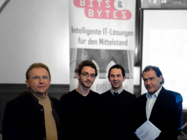 Im Bild v.l.n.r.: Hubert Girschtzka, Nikolai Schöbel, Ferdinand Freiherr von Aretin, Reinhold Walter