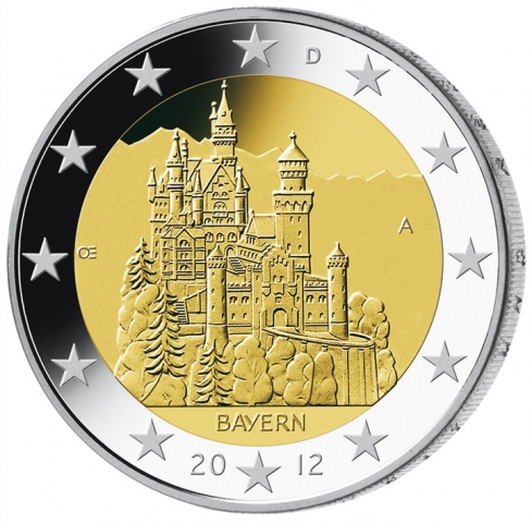 2-Euro-Sondermünze Schloss Neuschwanstein Münz-Motiv - Bildquelle: www.mdm.de 2-Euro-Sondermünze Schloss Neuschwanstein Münz-Motiv - Bildquelle: www.mdm.de