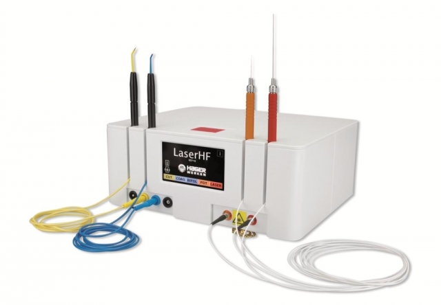Im Gerät LaserHF sind erstmals die Laser- und die Hochfrequenztechnologie vereint. Im Gerät LaserHF sind erstmals die Laser- und die Hochfrequenztechnologie vereint.
