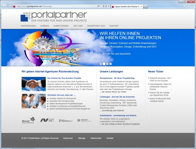 Abb.: Die Website von PortalPartner Abb.: Die Website von PortalPartner