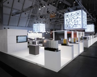 Der Eternit Stand auf der DACH+HOLZ 2012 in Stuttgart Der Eternit Stand auf der DACH+HOLZ 2012 in Stuttgart