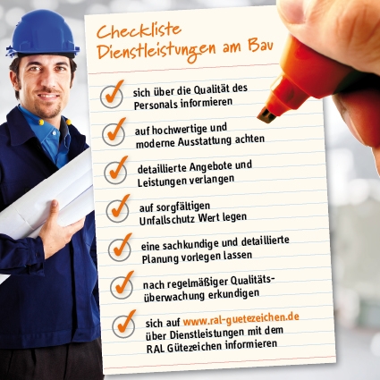 Checkliste Dienstleistungen am Bau Checkliste Dienstleistungen am Bau