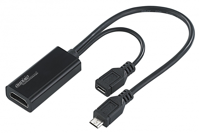 auvisio Video-MHL-Adapter für Smartphones, Micro-USB auf HDMI auvisio Video-MHL-Adapter für Smartphones, Micro-USB auf HDMI
