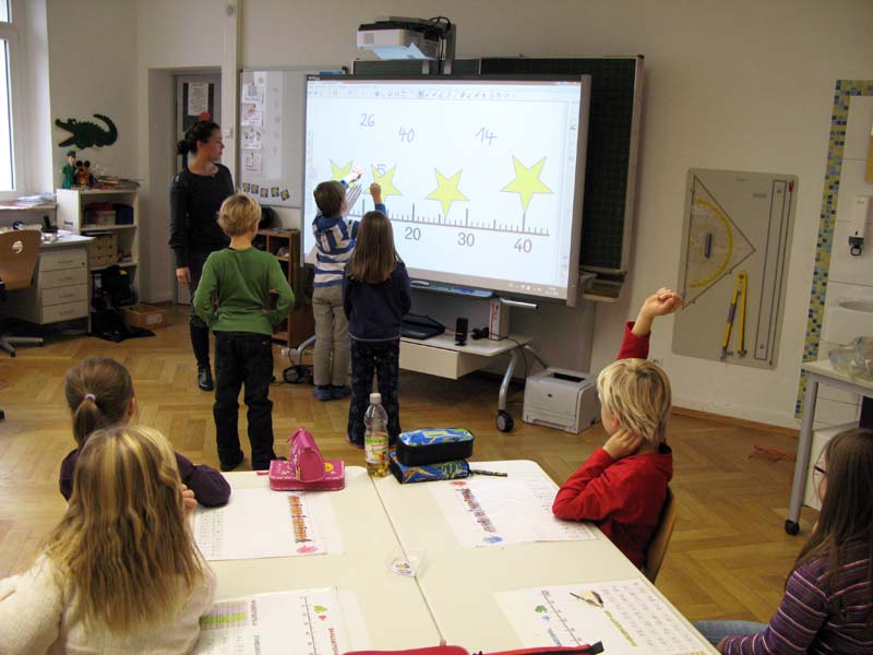 Einblick in das moderne Klassenzimmer, Quelle: Grundschule Thalfingen Einblick in das moderne Klassenzimmer, Quelle: Grundschule Thalfingen