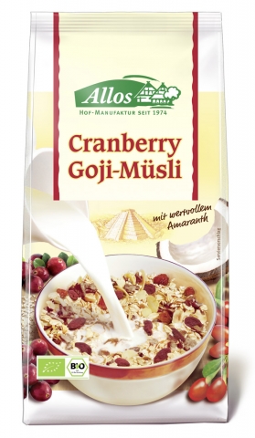 Allos: Cranberry-Goji-Müsli Allos: Cranberry-Goji-Müsli