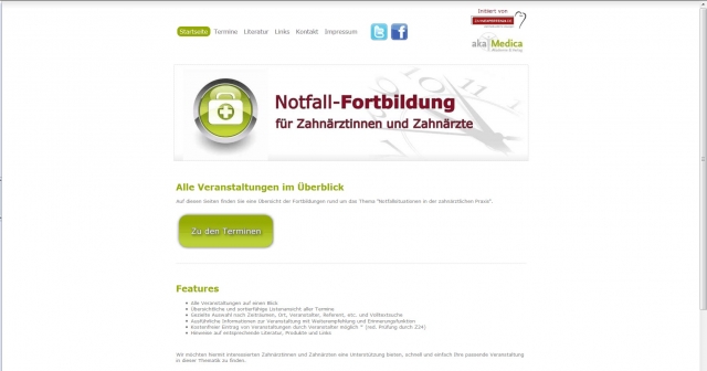 Bild der Website Notfallfortbildung-Zahnarzt