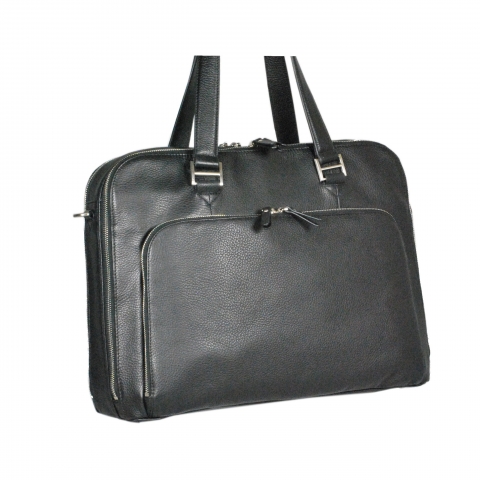 Schwarze Vollrindledertasche von LEONHARD HEYDEN aus der Kollektion