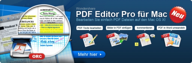 Wondershare PDF Editor für Mac PRO