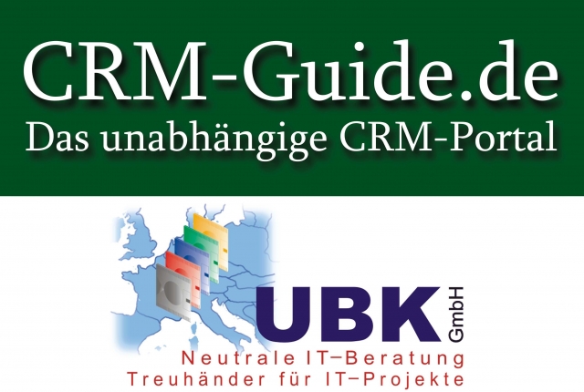 Logo vom Internet Portal CRM-Guide.de und vom CRM-Auswahl Berater UBK GmbH. Logo vom Internet Portal CRM-Guide.de und vom CRM-Auswahl Berater UBK GmbH.