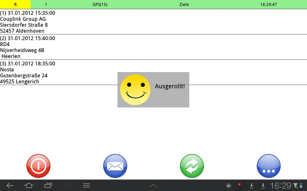 Clientanzeige aus der couplinkyourfleet-Software. Quelle: Couplink Clientanzeige aus der couplinkyourfleet-Software. Quelle: Couplink