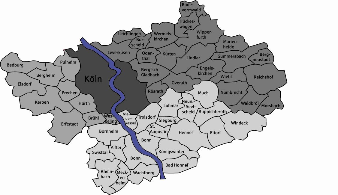Geschäftsgebiet der KSK Immobilien GmbH 