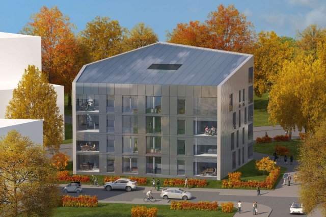 Das Plus-Energie-Haus der Nassauischen Heimstätte entsteht im Frankfurter Stadteil Riedberg. Das Plus-Energie-Haus der Nassauischen Heimstätte entsteht im Frankfurter Stadteil Riedberg.
