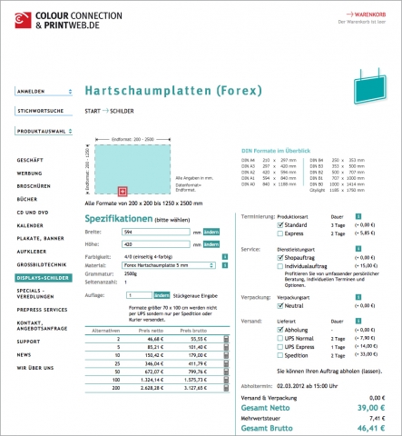 Displays und Schilder im Digitaldruck