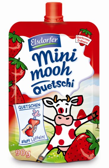 Elsdorfer: Mini mooh Quetschi - Erdbeere