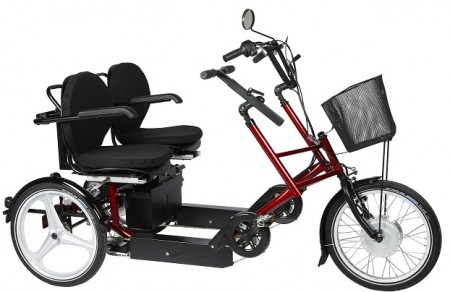 Dreirad für Erwachsene DUO Electric 2x5 mit Gangschaltung Pedelec