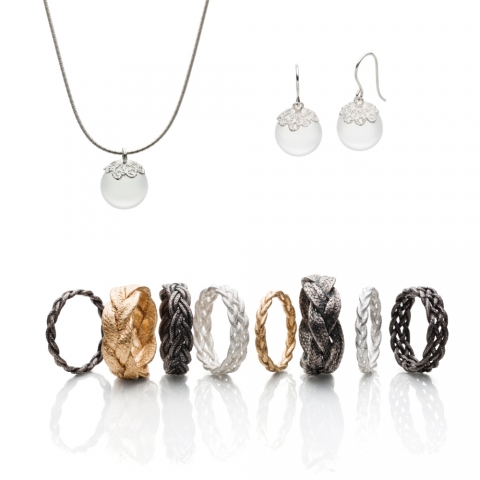 Spitzenschmuck lacy moon und Flechtringe von goldmiss