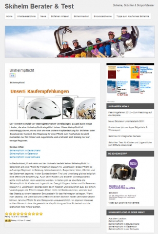 Ein Skihelm schützt vor gefährlichen Verletzungen Ein Skihelm schützt vor gefährlichen Verletzungen