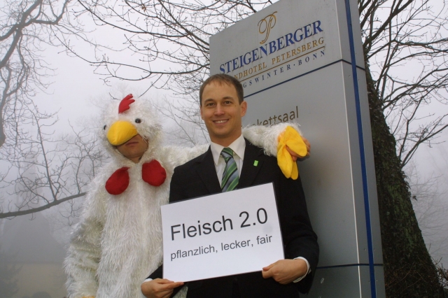 Vegetarierbund auf Fleischkongress Vegetarierbund auf Fleischkongress