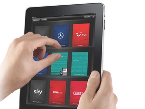 Bibliotheksansicht: iPad Applikation